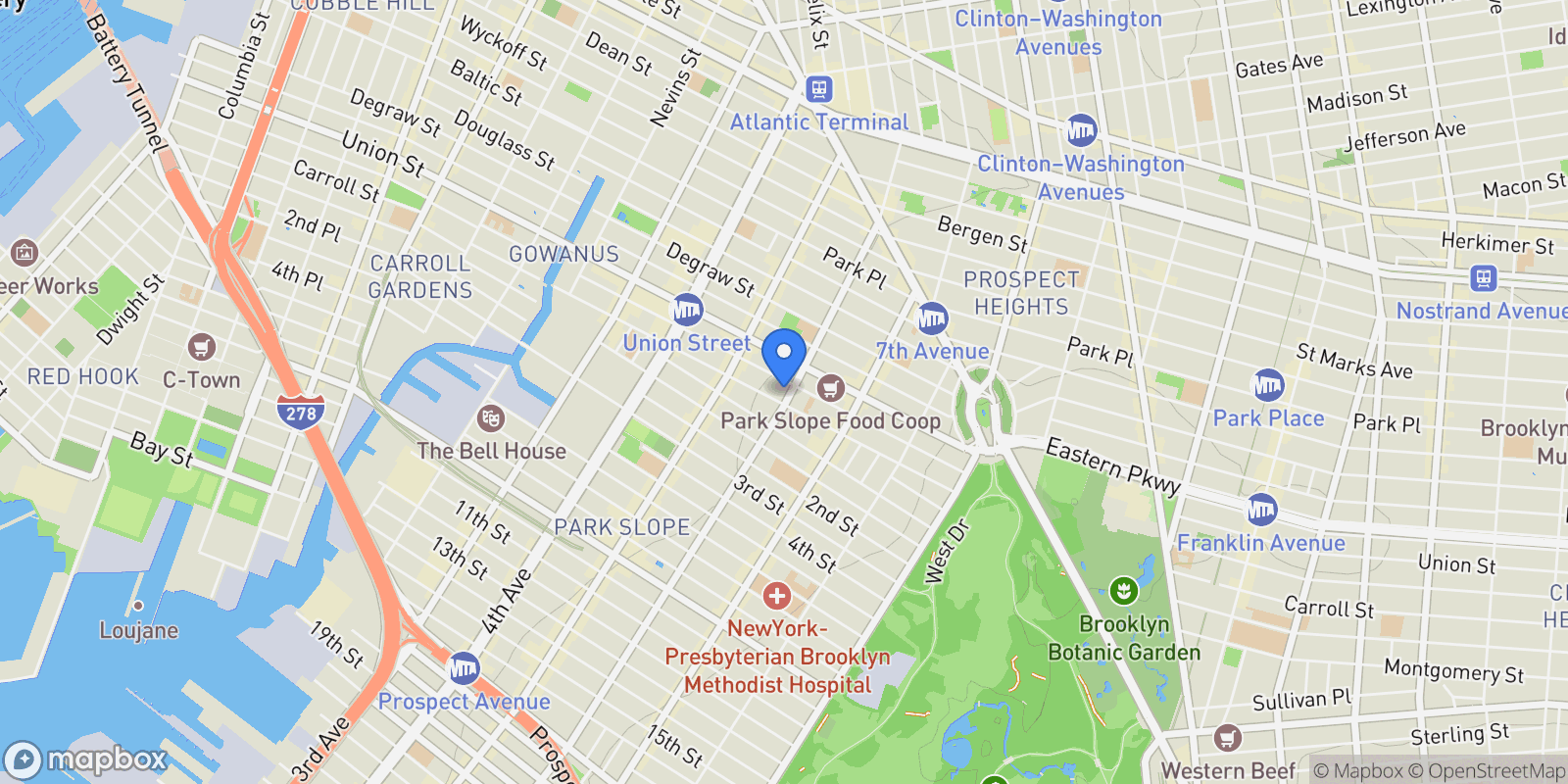 Map showing 226 6th Avenue, BROOKLYN, NY 11215, New York, New York, United States.