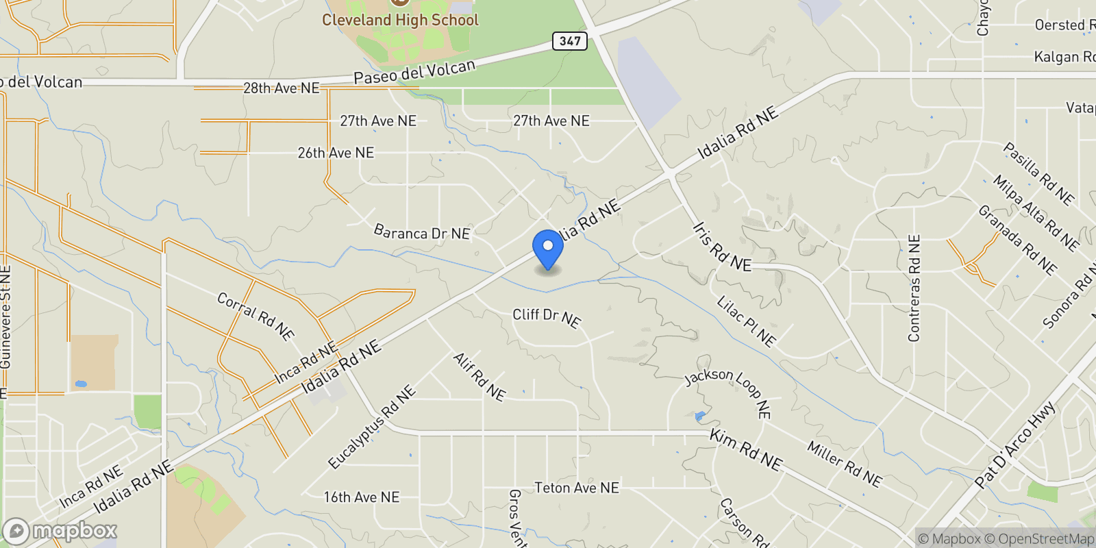 Map showing 5116 Onies Court NE, Rio Rancho, NM 87144, Rio Rancho, New Mexico, United States.