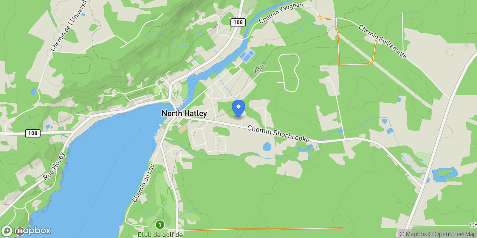 Map showing 9 Ch. Sommet-Gardner, Hatley, Quebec, Quebec, Canada.