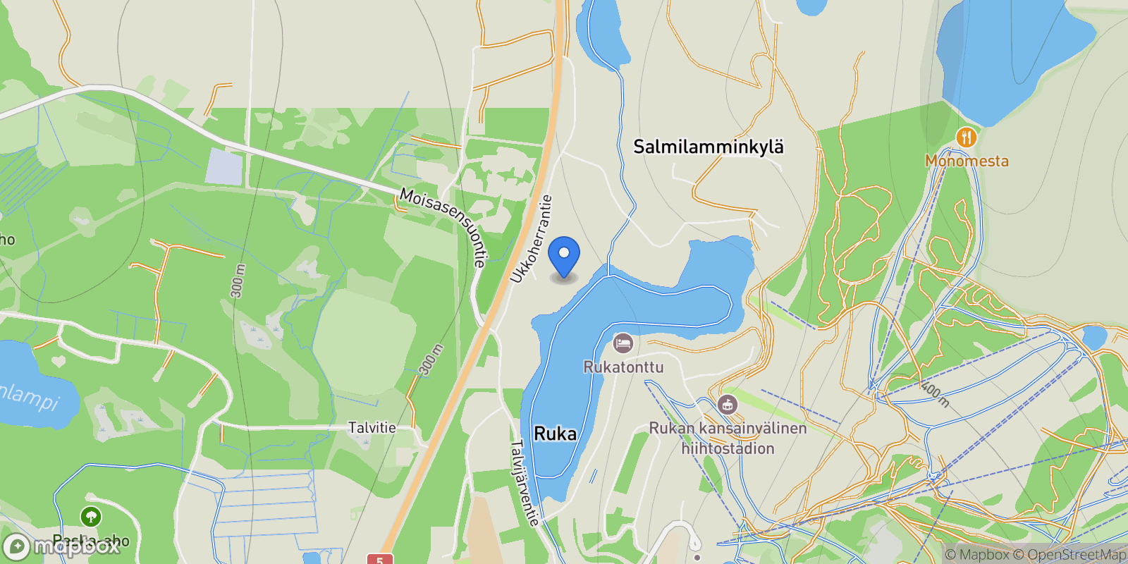 Map showing Ukkoherrantie 6g, 93830 Kuusamo, Finland, Kuusamo, Finland.