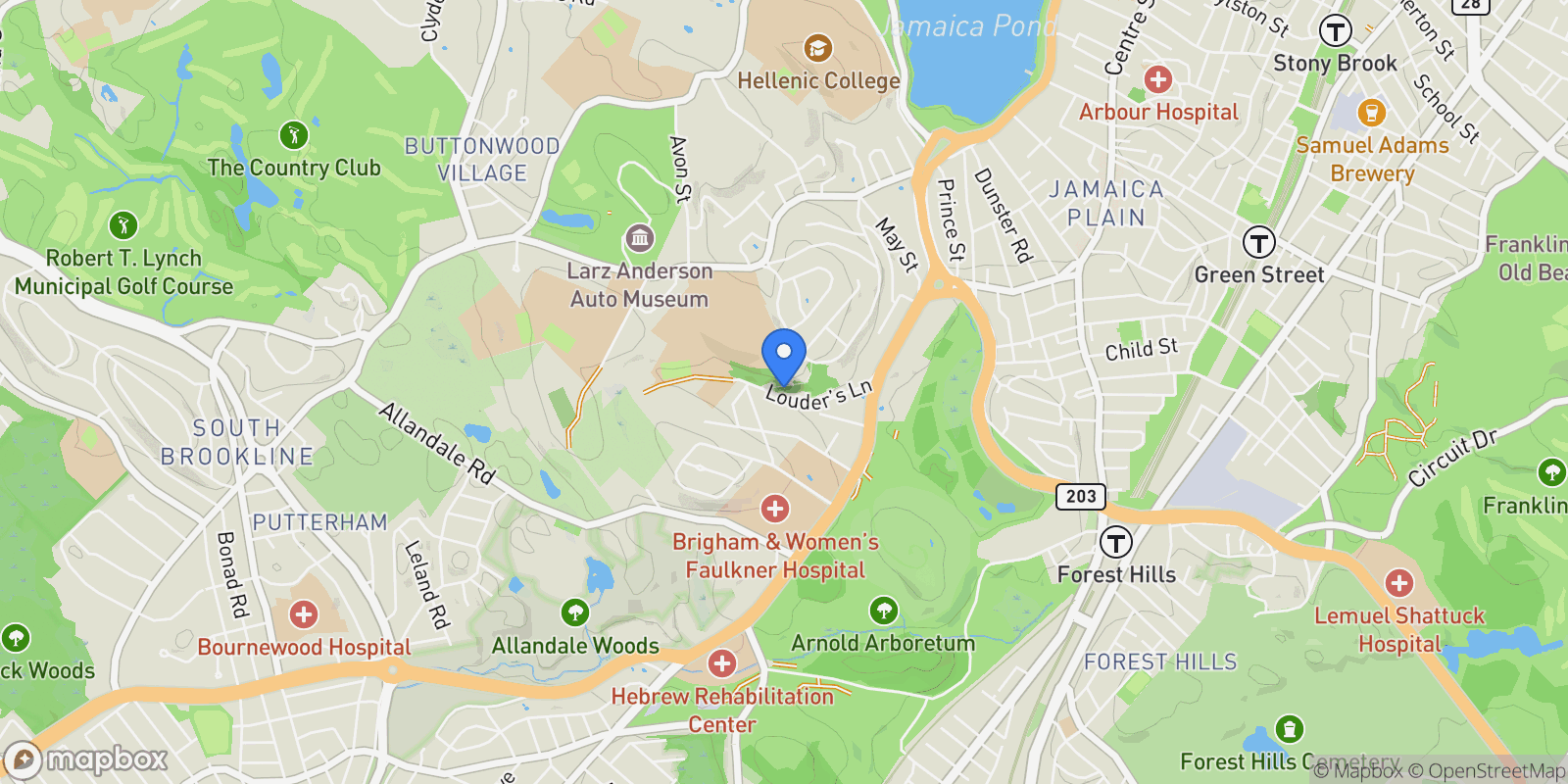 Map showing 57 Louders Ln, Boston, MA 02130, Boston, Massachusetts, United States.