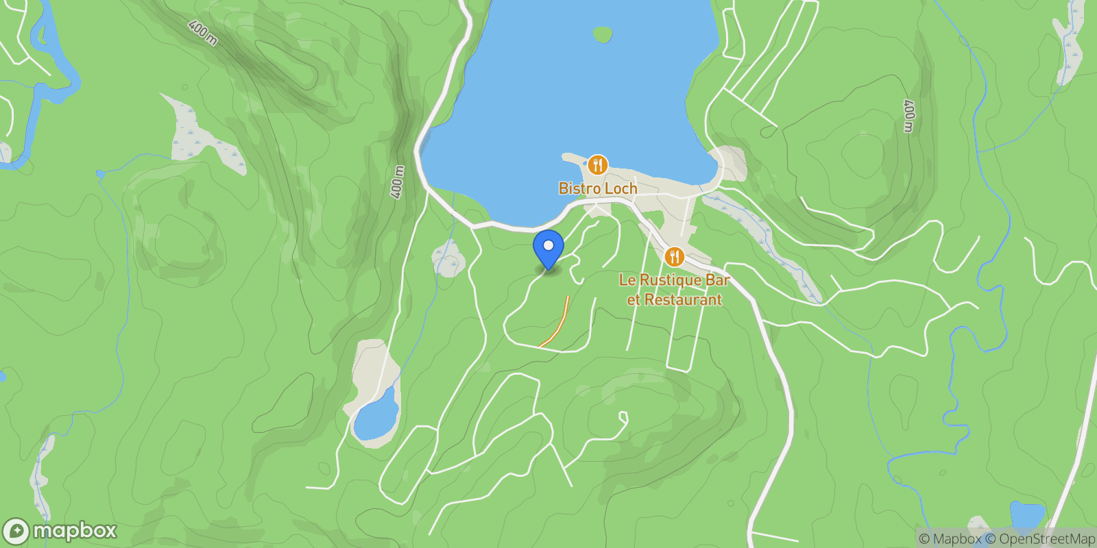 Map showing 157 Ch. de la Fraternité 218, Lac-Supérieur, Quebec, Canada.