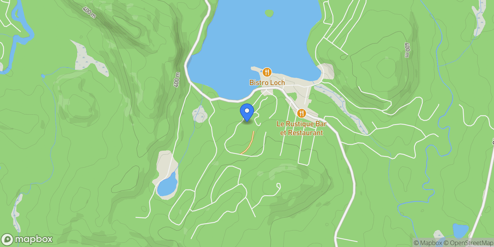 Map showing 151 Ch. de la Fraternité 216, Lac-Supérieur, Quebec, Canada.