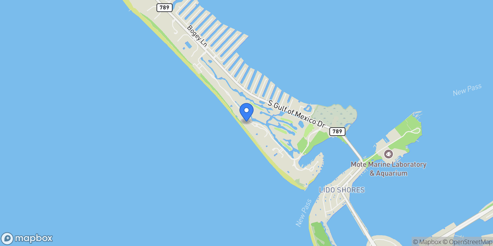Map showing 575 SANCTUARY DRIVE. A404, LONGBOAT KEY, FL 34228, Longboat Key, Florida, United States.