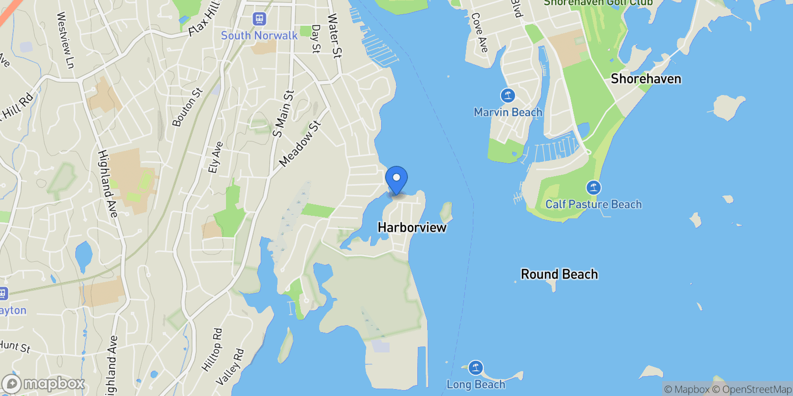 Map showing 47 Neptune Avenue, Norwalk, Connecticut, United States.