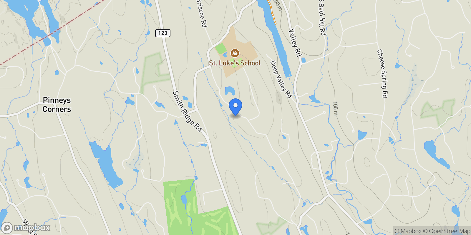 Map showing 592 Laurel Road, New Canaan, Connecticut, United States.