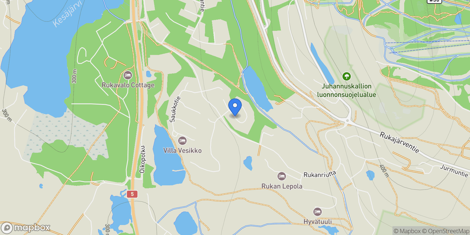 Map showing Kalliolammentie 31, 93830 Kuusamo, Finland, Kuusamo, Finland.