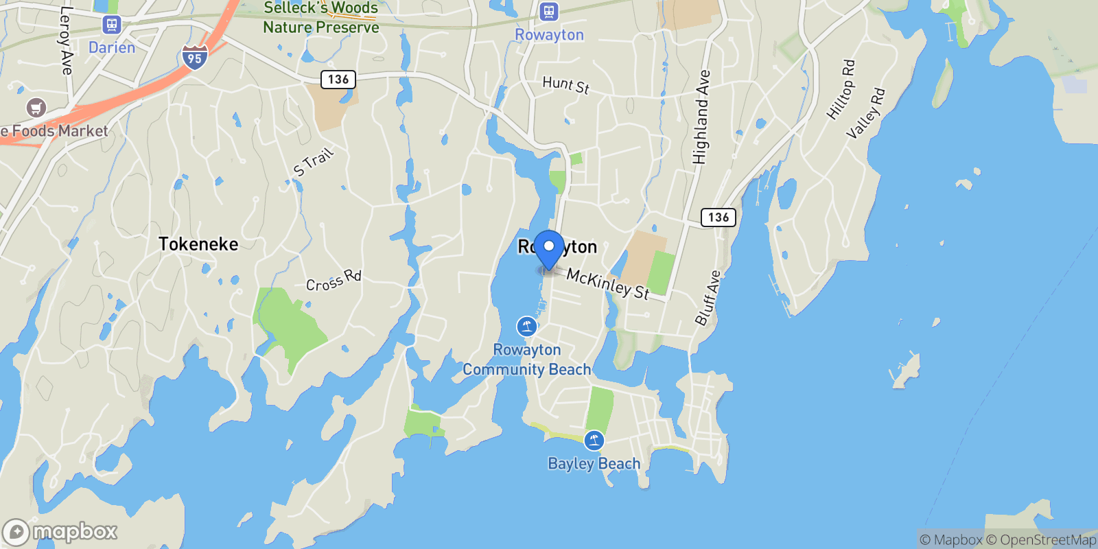 Map showing 111 Rowayton Avenue #201, Norwalk, Connecticut, United States.