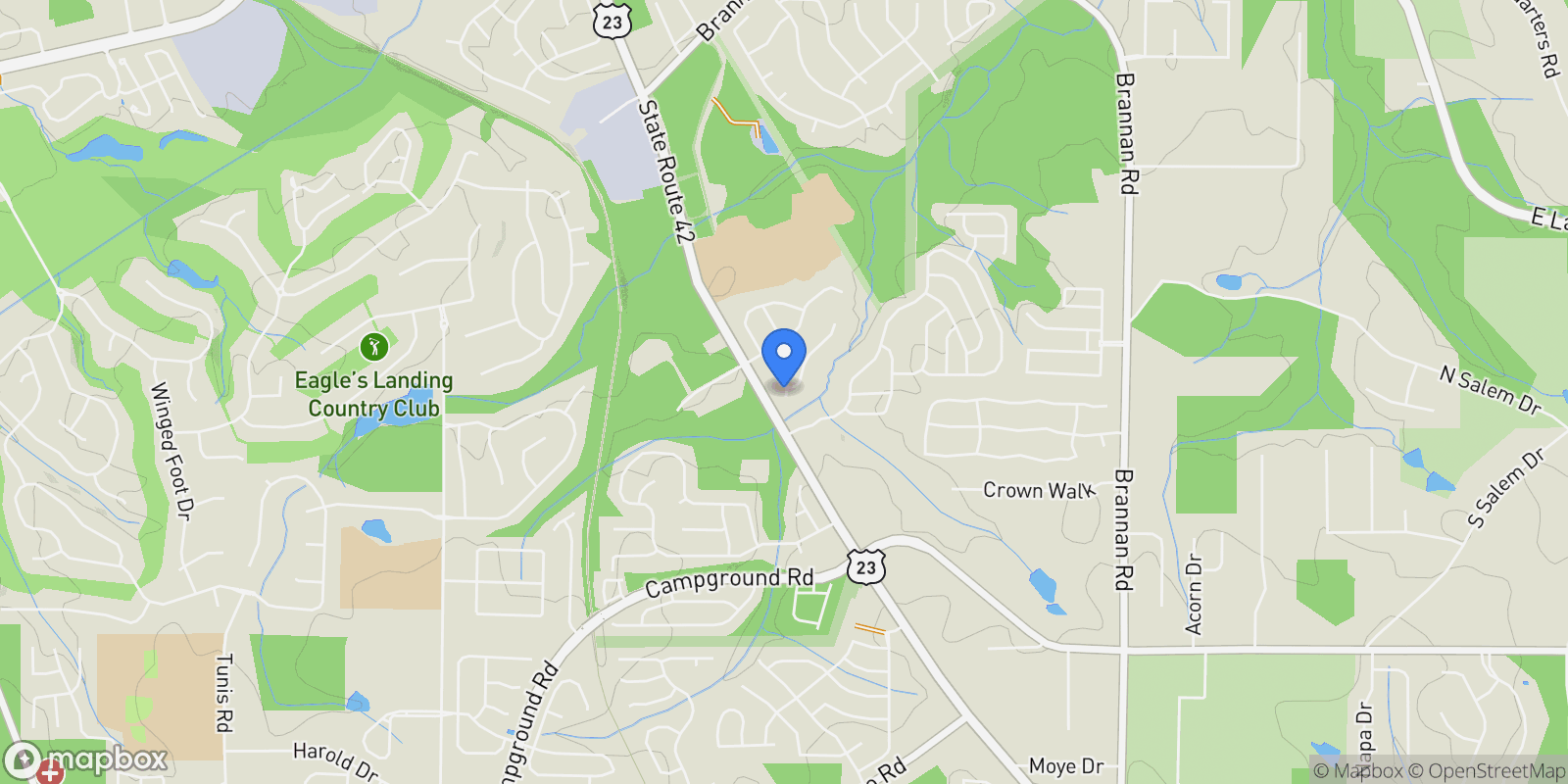 Map showing 209 Braemar Court, Mcdonough, GA 30253, McDonough, Georgia, United States.