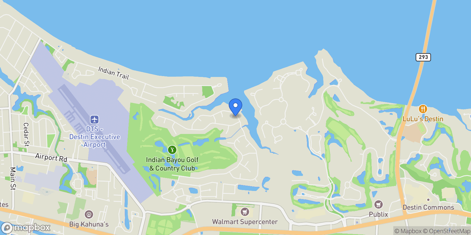 Map showing Destin, Florida, United States.