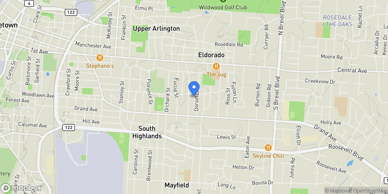 Map showing 500 Dorset , Middletown, OH 45042, 45044, Ohio, United States.