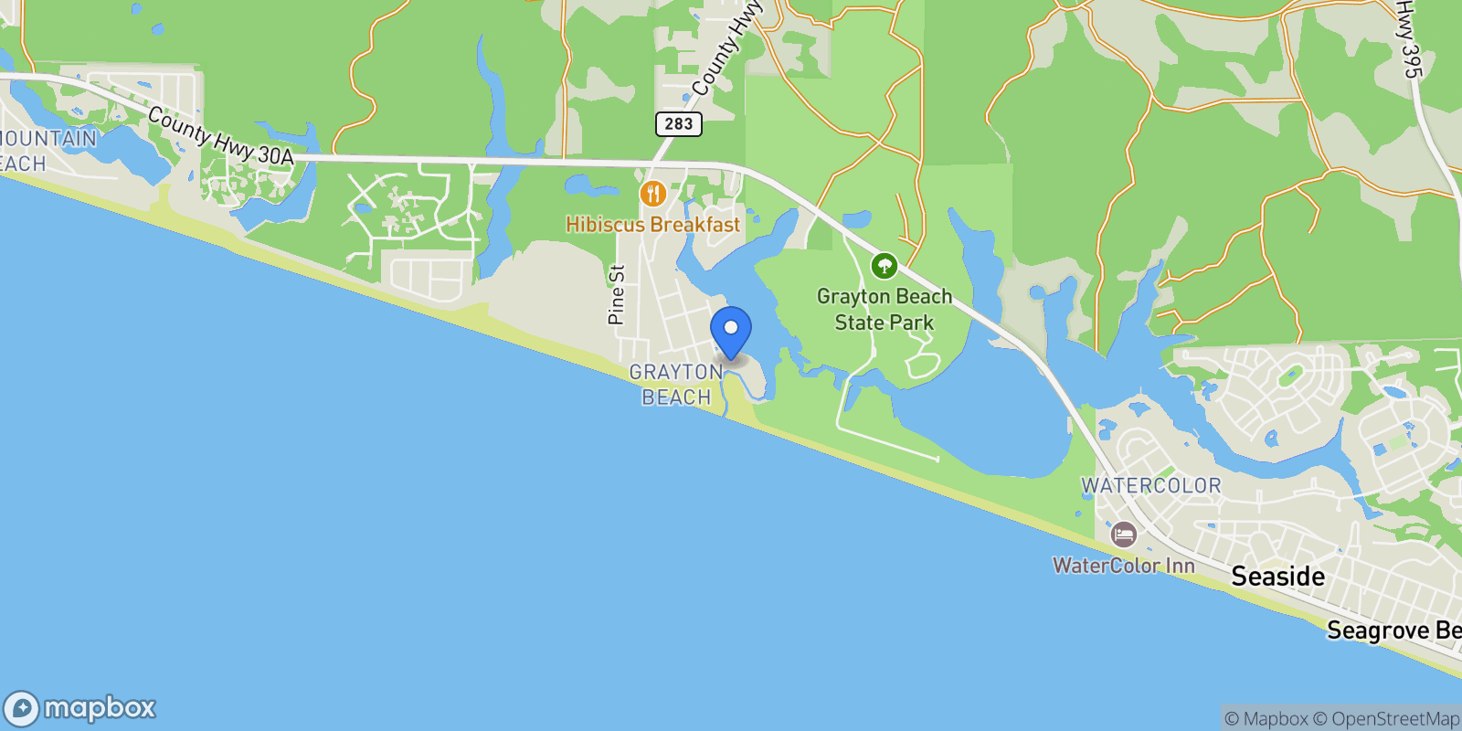 Map showing Santa Rosa Beach, Florida, United States.