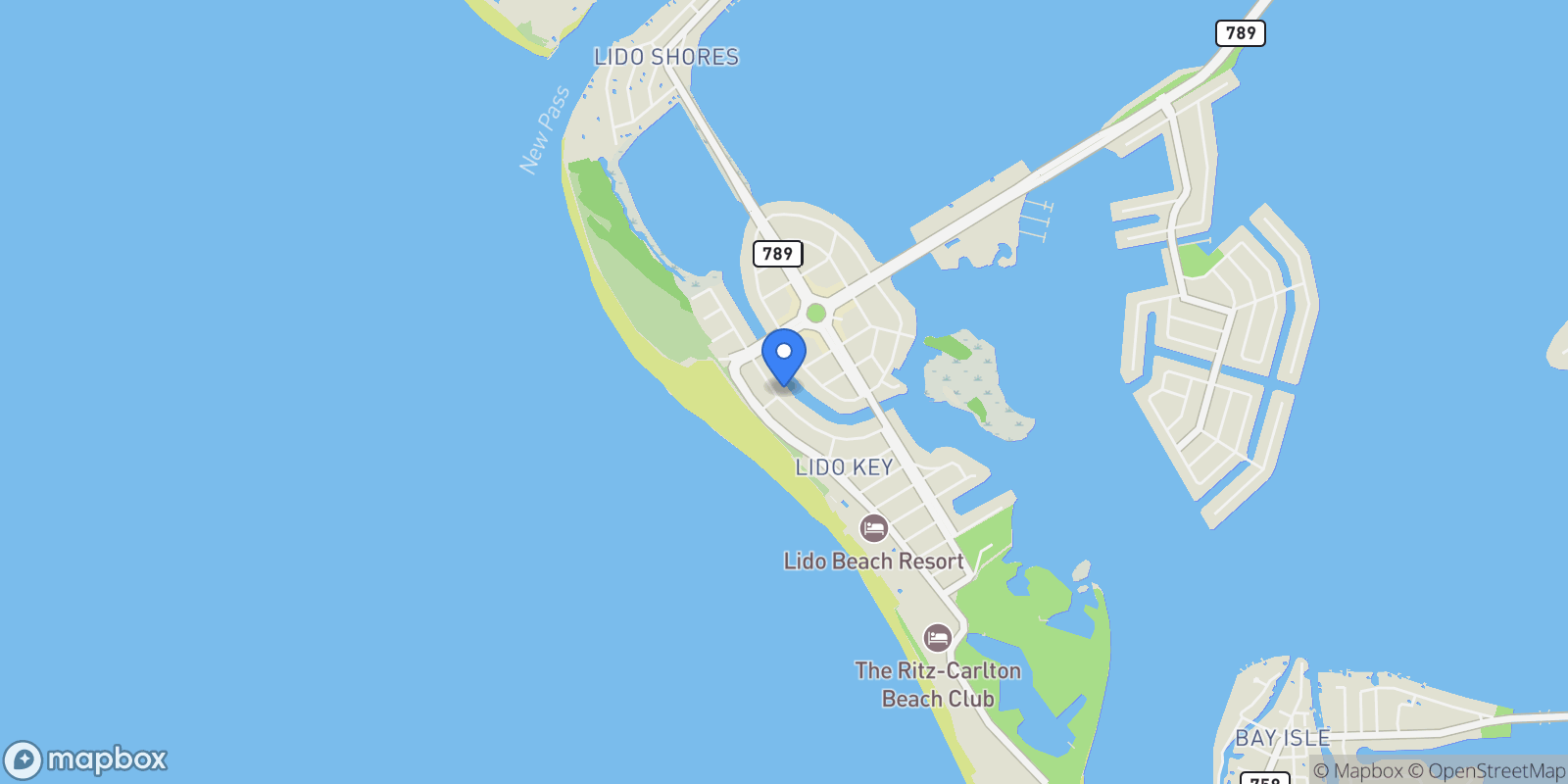 Map showing 161 S Polk Drive, Sarasota, FL 34236, Sarasota, Florida, United States.