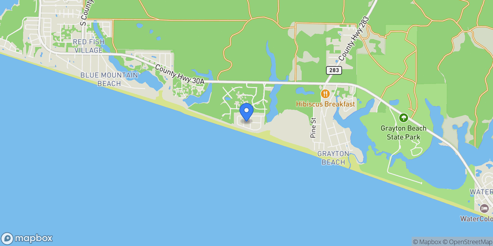 Map showing Santa Rosa Beach, Florida, United States.