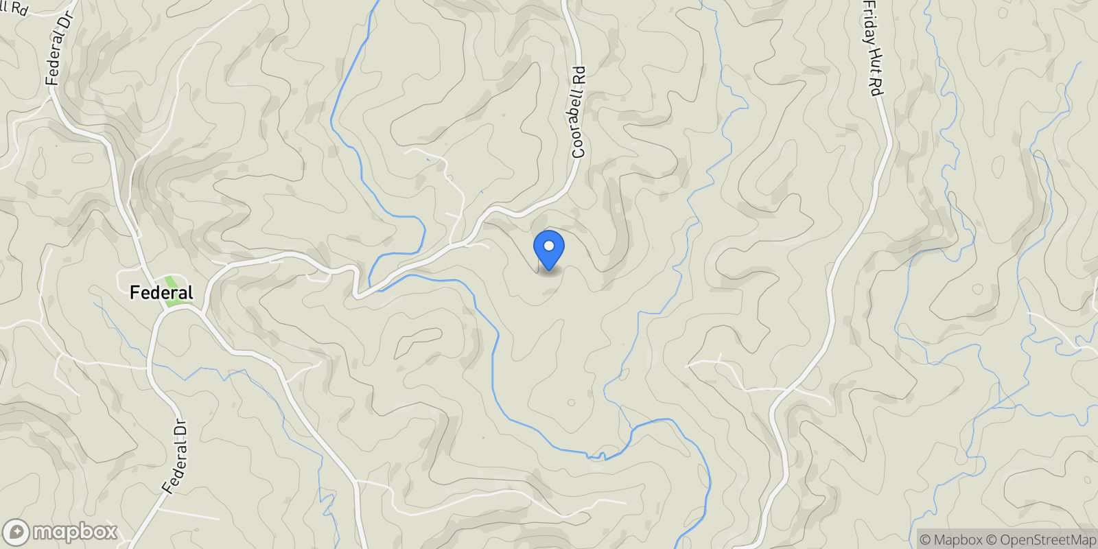 Map showing 22 Loch Lane, Byron Bay, NSW 2479, Coorabell, New South Wales, Australia.