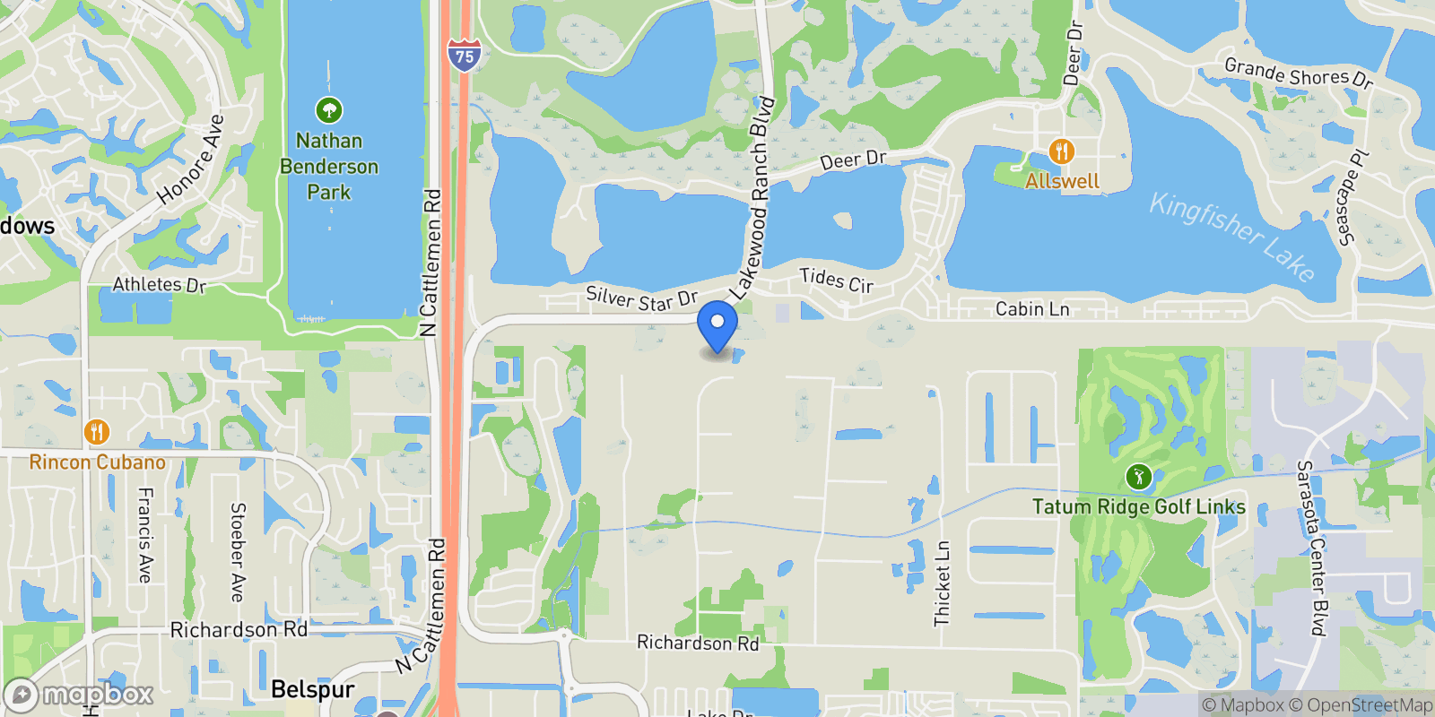 Map showing 1429 Ranchero Drive, Sarasota, FL 34240, Sarasota, Florida, United States.