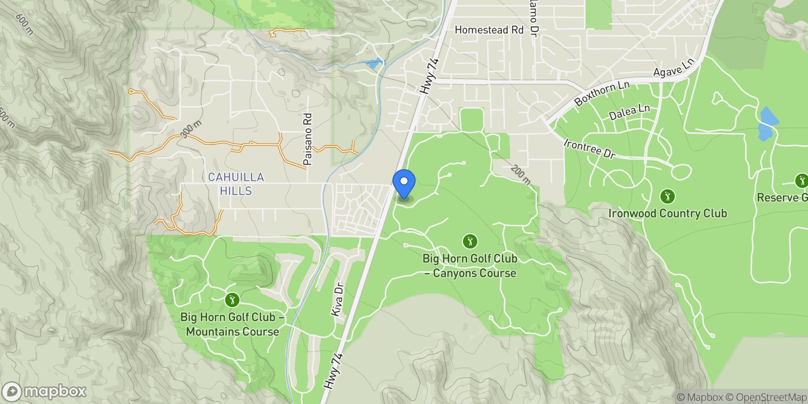 Map showing 960 Andreas Canyon, Palm Desert, California, United States.