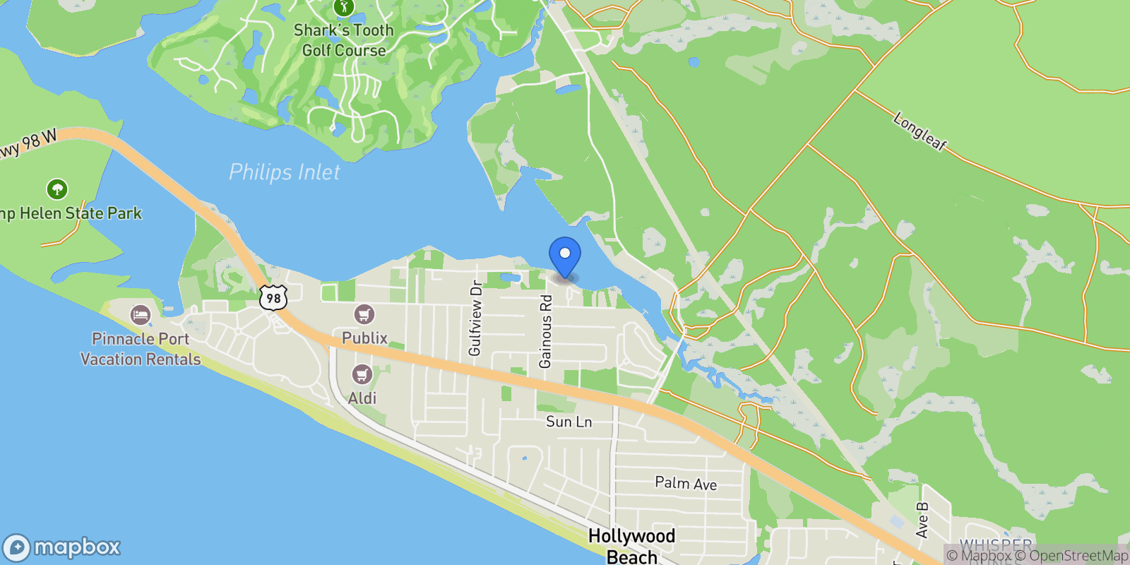 Map showing 5 Blue Crab Lane, Rosemary Beach, Florida, United States.