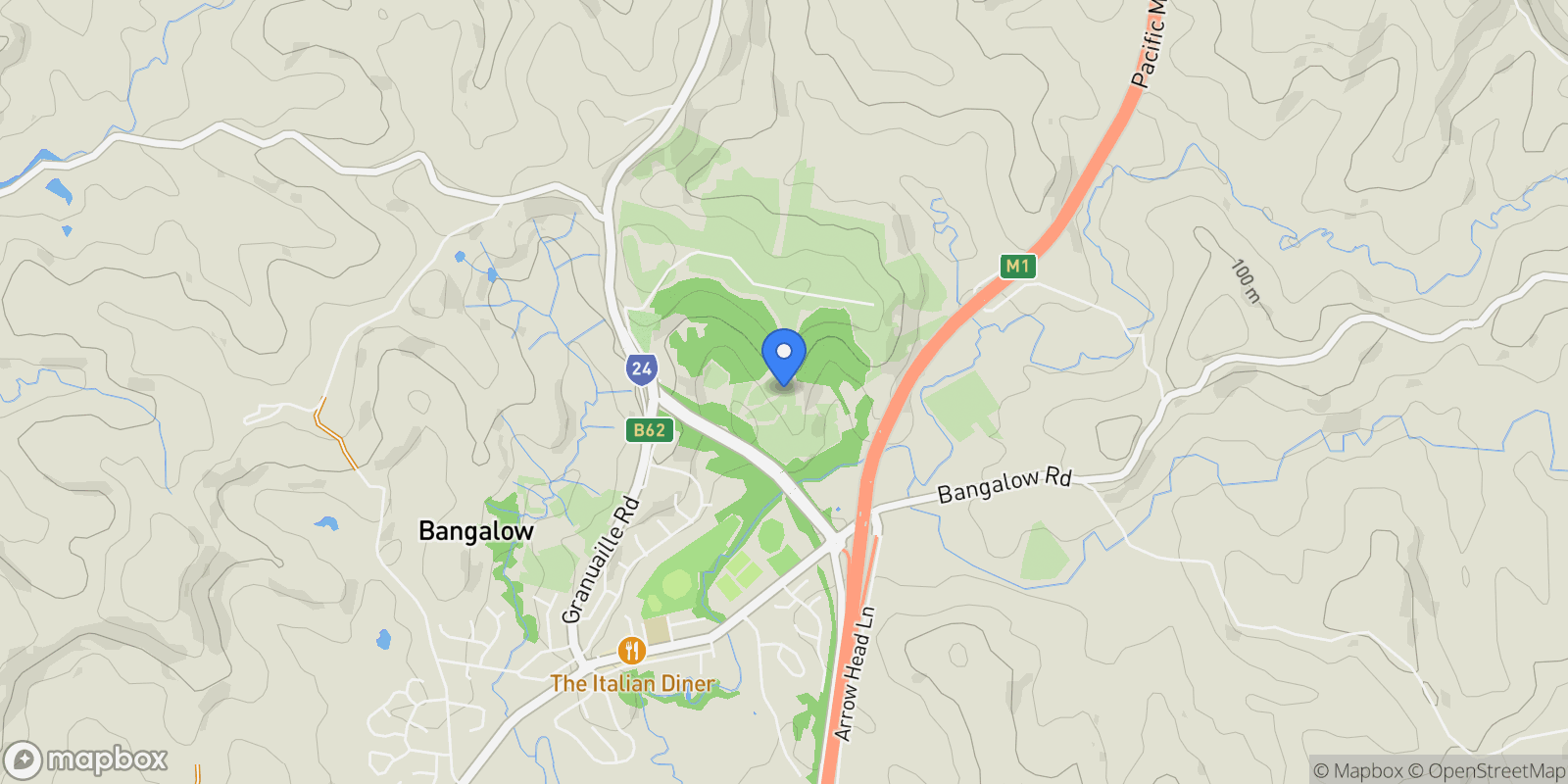 Map showing 1270 Hinterland Way, Byron Bay, NSW 2479, Bangalow, New South Wales, Australia.