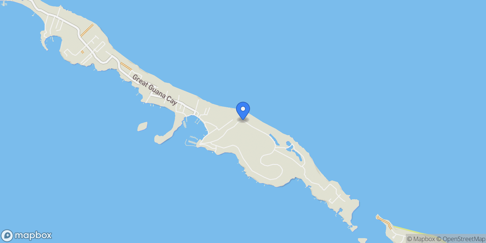 Map showing Panoramic #59 , Guana Cay, Great Guana Cay, Hope Town, The Bahamas.