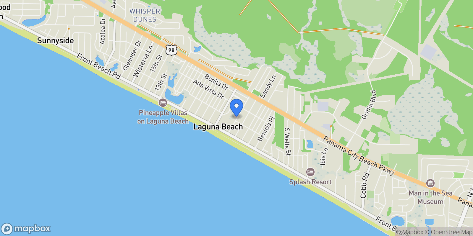 Map showing 219 E Lakeshore Drive, Rosemary Beach, Florida, United States.