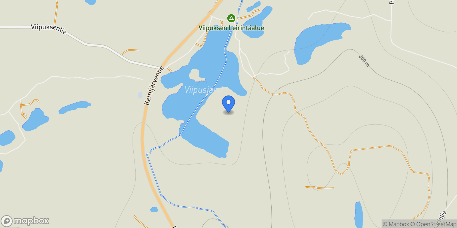 Map showing Valkeisvaarantie 10, 93830 Kuusamo, Finland, Kuusamo, Finland.
