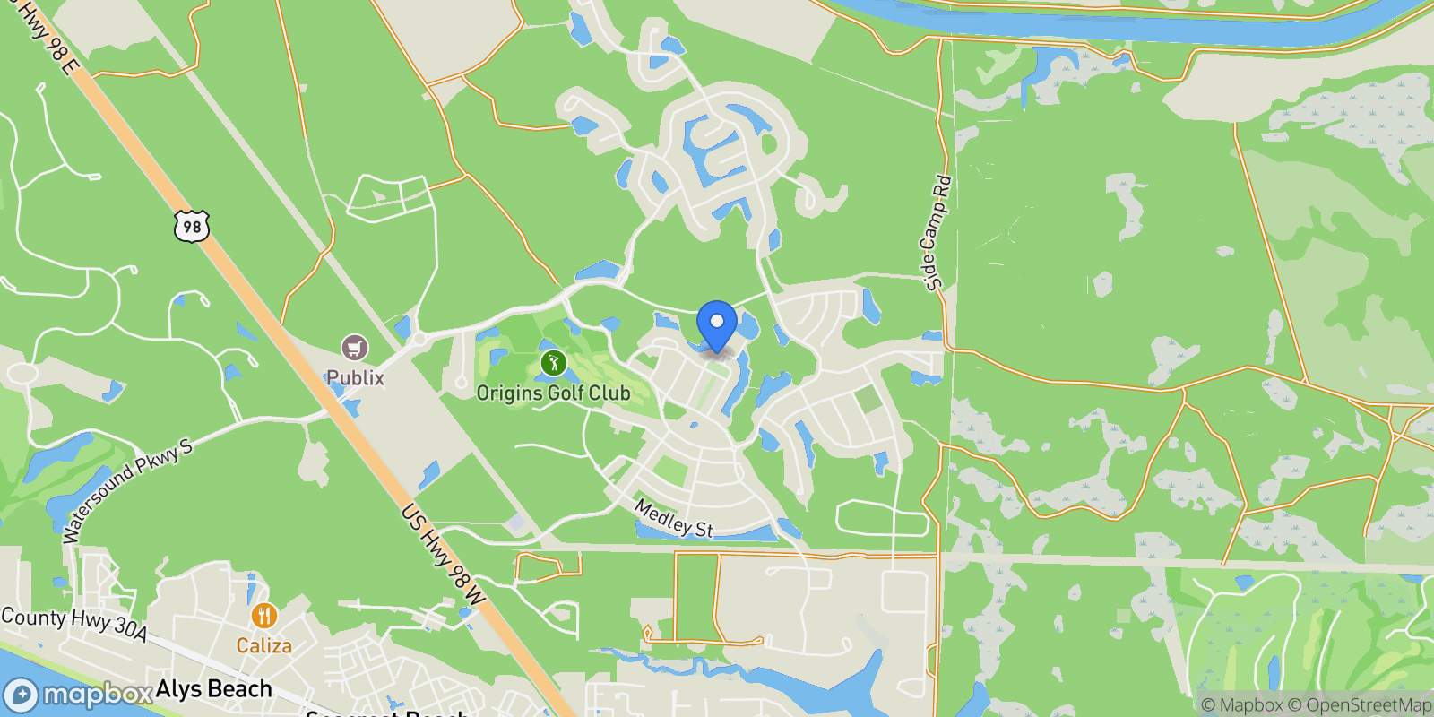 Map showing Rosemary Beach, Florida, United States.