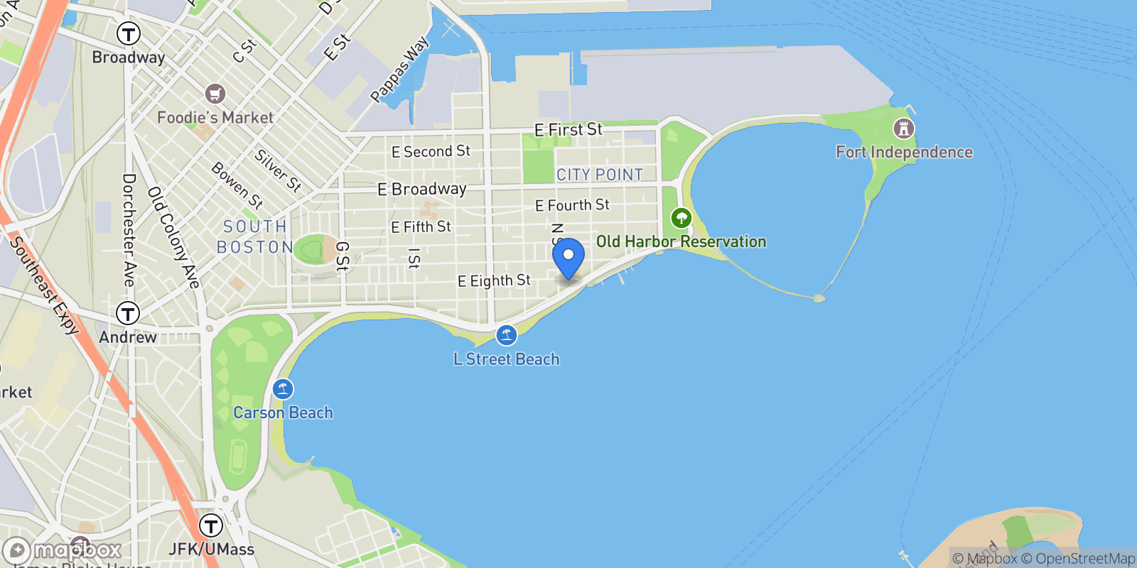 Map showing 1778 Columbia Rd Unit 2, Boston, MA 02127, Boston, Massachusetts, United States.