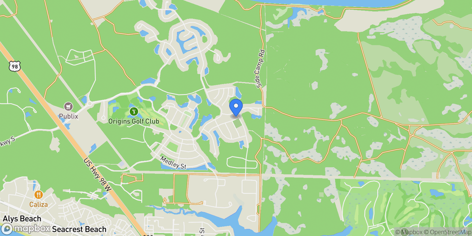 Map showing Rosemary Beach, Florida, United States.