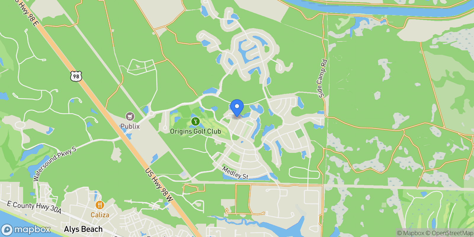 Map showing Rosemary Beach, Florida, United States.