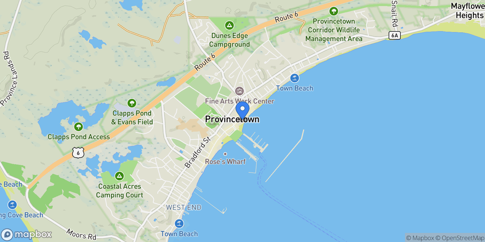 Map showing 337 Commercial Street , Provincetown, MA 02657, Provincetown, Massachusetts, United States.