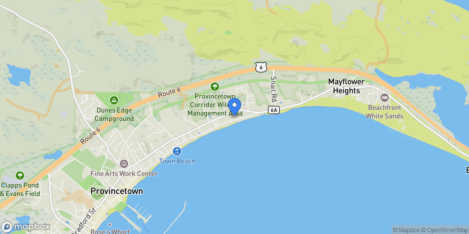 Map showing 616 Commercial Street, Unit 5 , Provincetown, MA 02657, Provincetown, Massachusetts, United States.