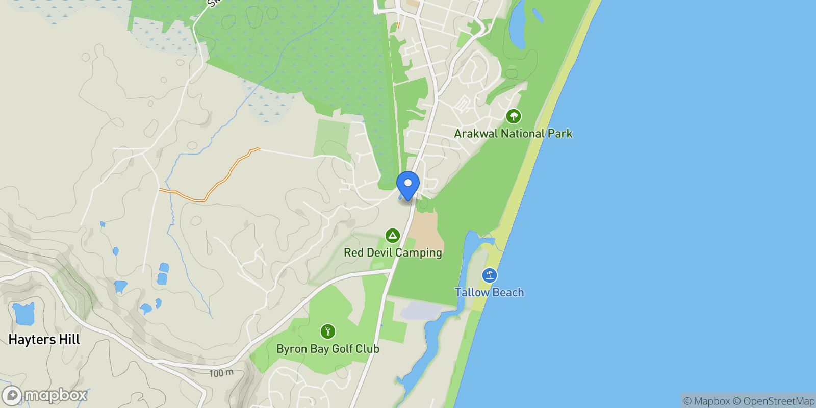 Map showing 162 Broken Head Road, Byron Bay, NSW, Byron Bay, New South Wales, Australia.