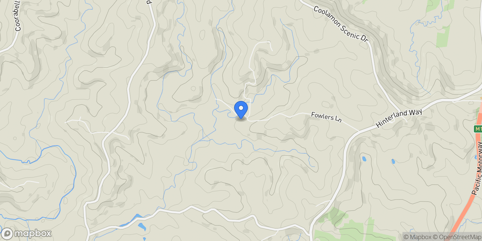 Map showing 173 Fowlers Lane, Byron Bay, NSW, Bangalow, New South Wales, Australia.