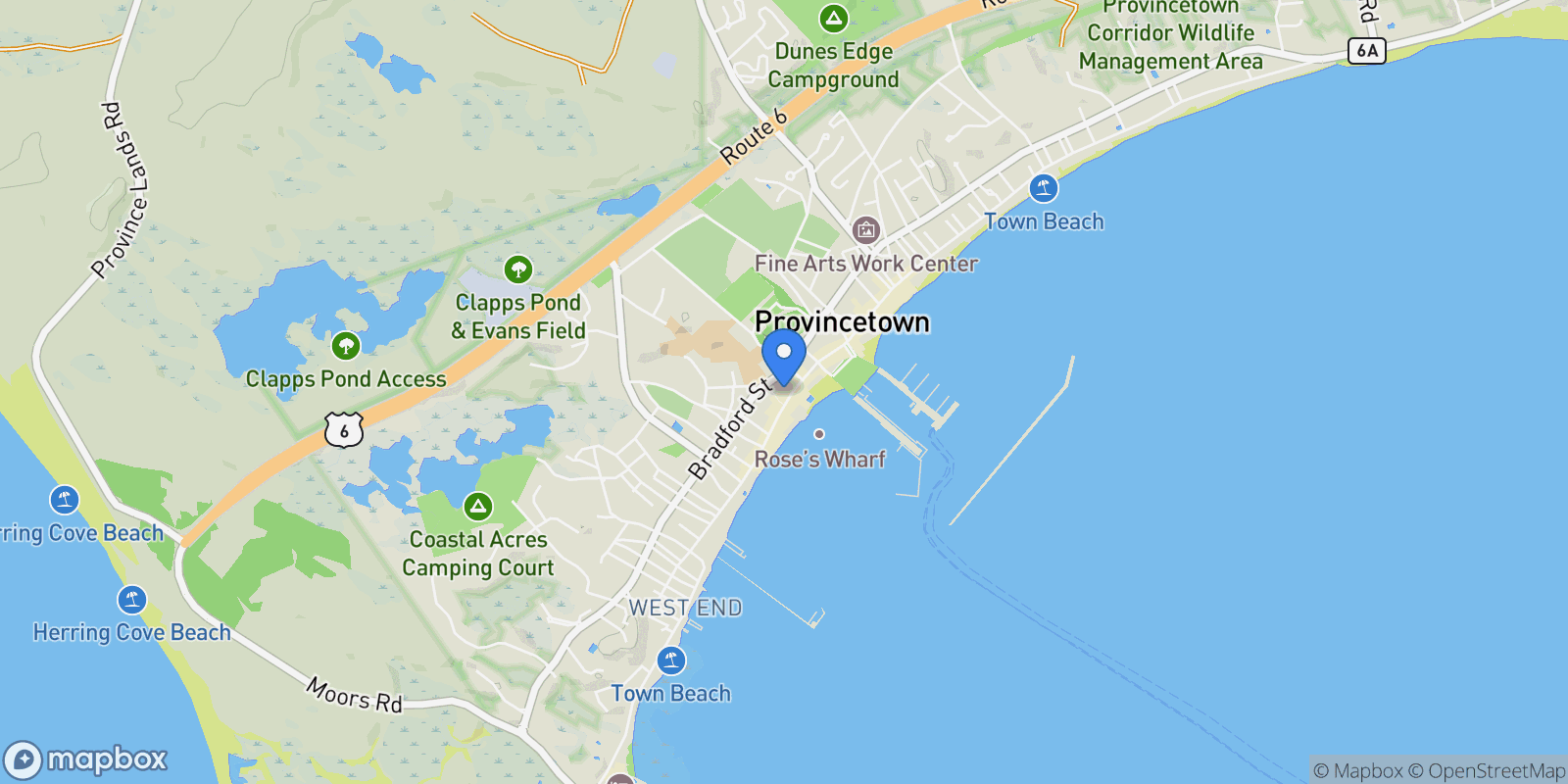Map showing 234 Commercial Street , Provincetown, MA 02657, Provincetown, Massachusetts, United States.