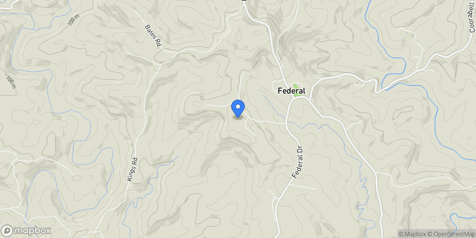 Map showing 66 Lizray Road, Byron Bay, NSW 2480, Federal, New South Wales, Australia.