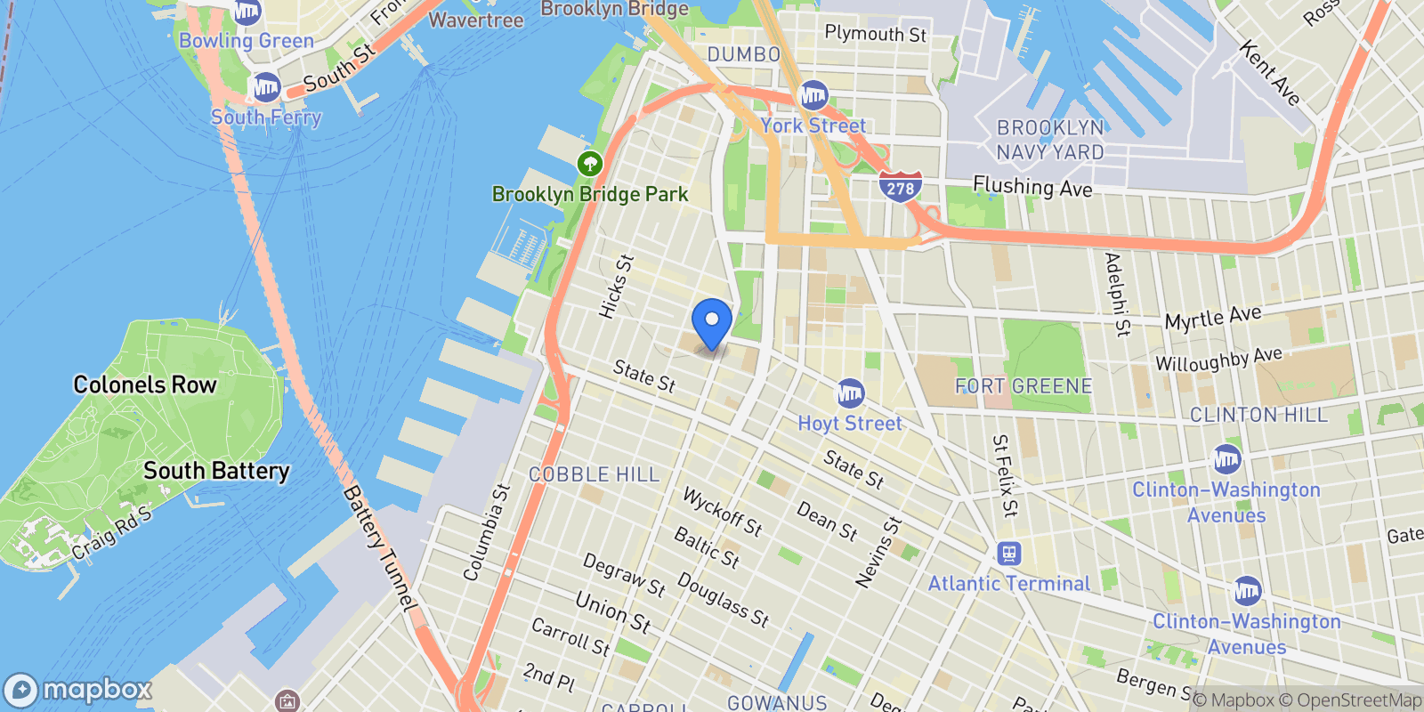 Map showing 75 Livingston Street PH, Brooklyn, NY 11201, New York, New York, United States.