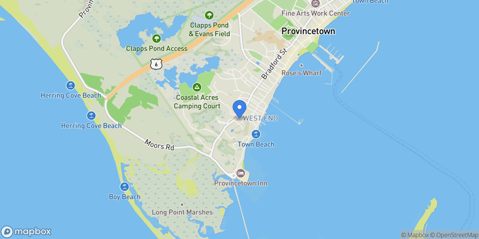 Map showing 147 Bradford Street Extension, Unit 1 , Provincetown, MA 02657, Provincetown, Massachusetts, United States.