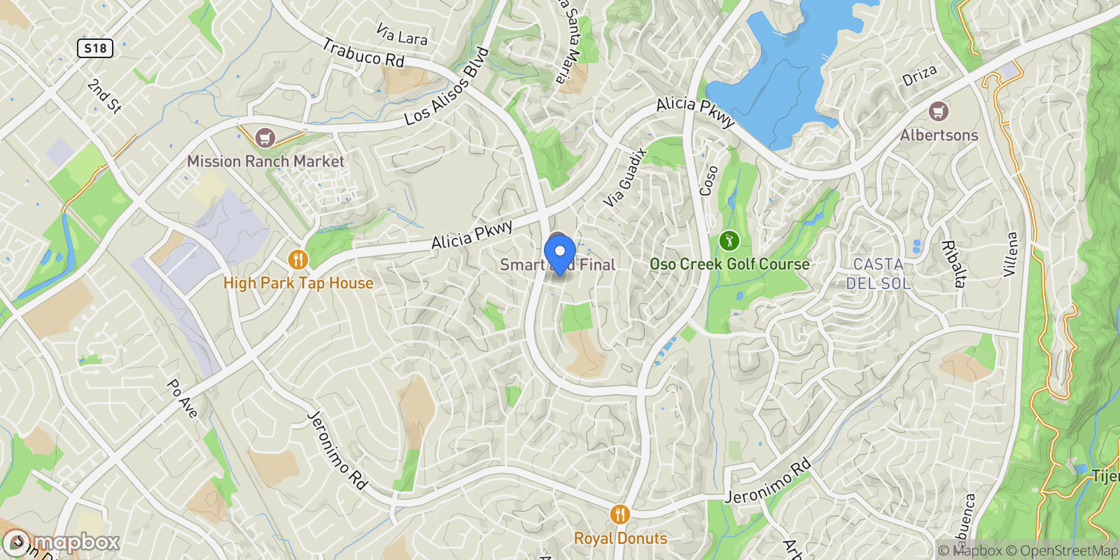 Map showing 23691 Via El Rocio, Mission Viejo, CA 92691, Mission Viejo, California, United States.