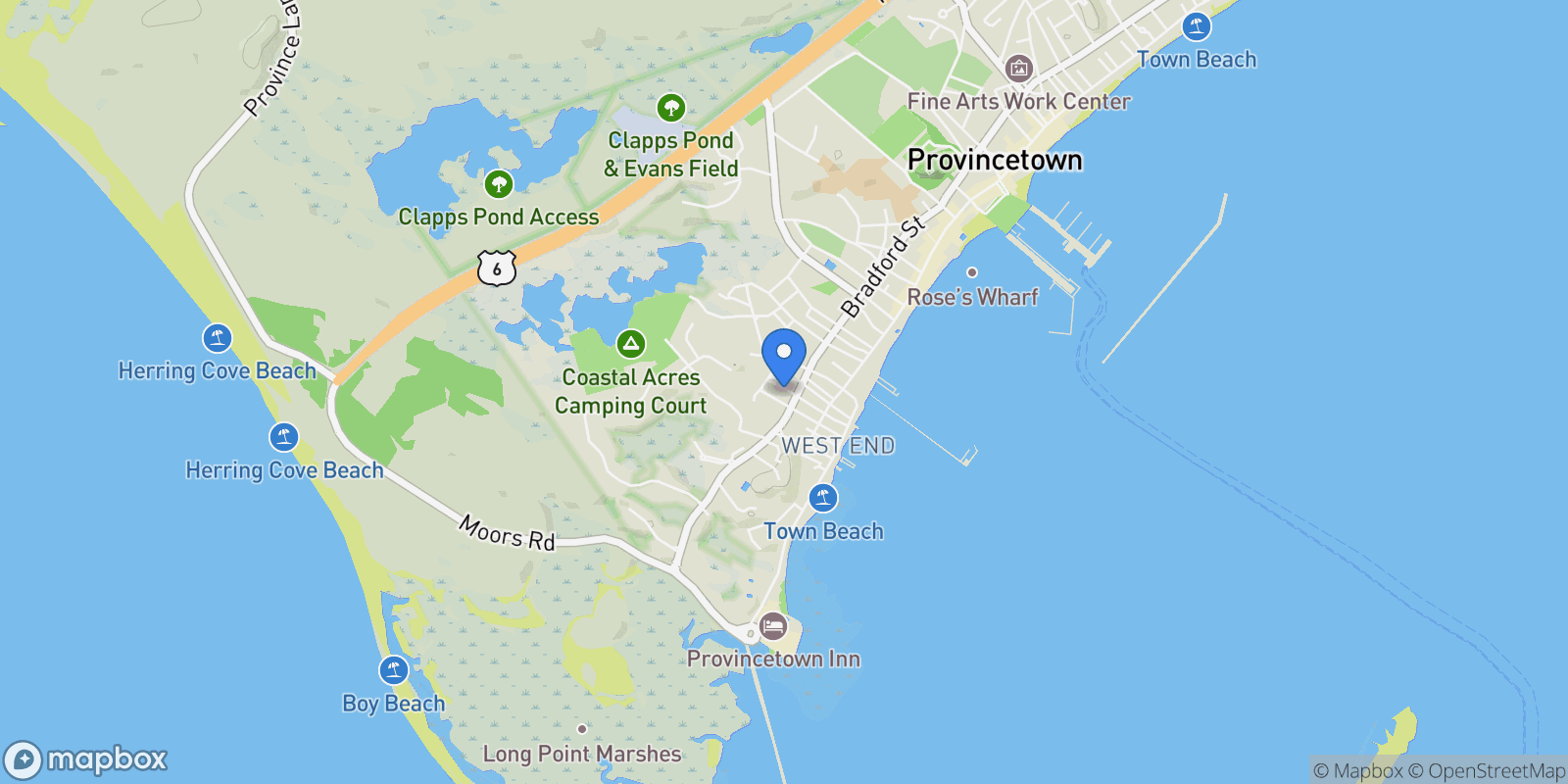 Map showing 26 Cottage Street , Provincetown, MA 02657, Provincetown, Massachusetts, United States.