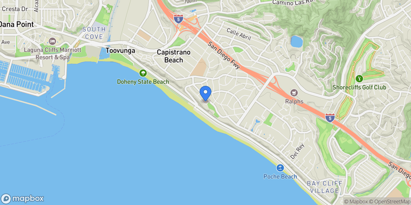 Map showing 34882 Doheny, Dana Point, CA 92624, Dana Point, California, United States.