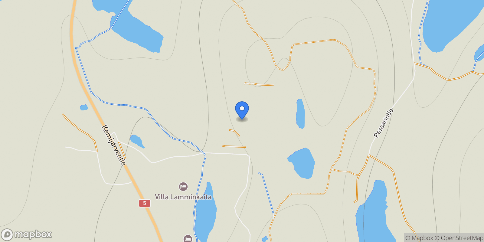 Map showing Valkeisvaarantie 1, 93830 Kuusamo, Finland, Kuusamo, Finland.