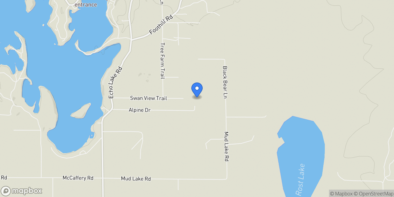 Map showing 541 Alpine Drive, Bigfork, Montana, United States.