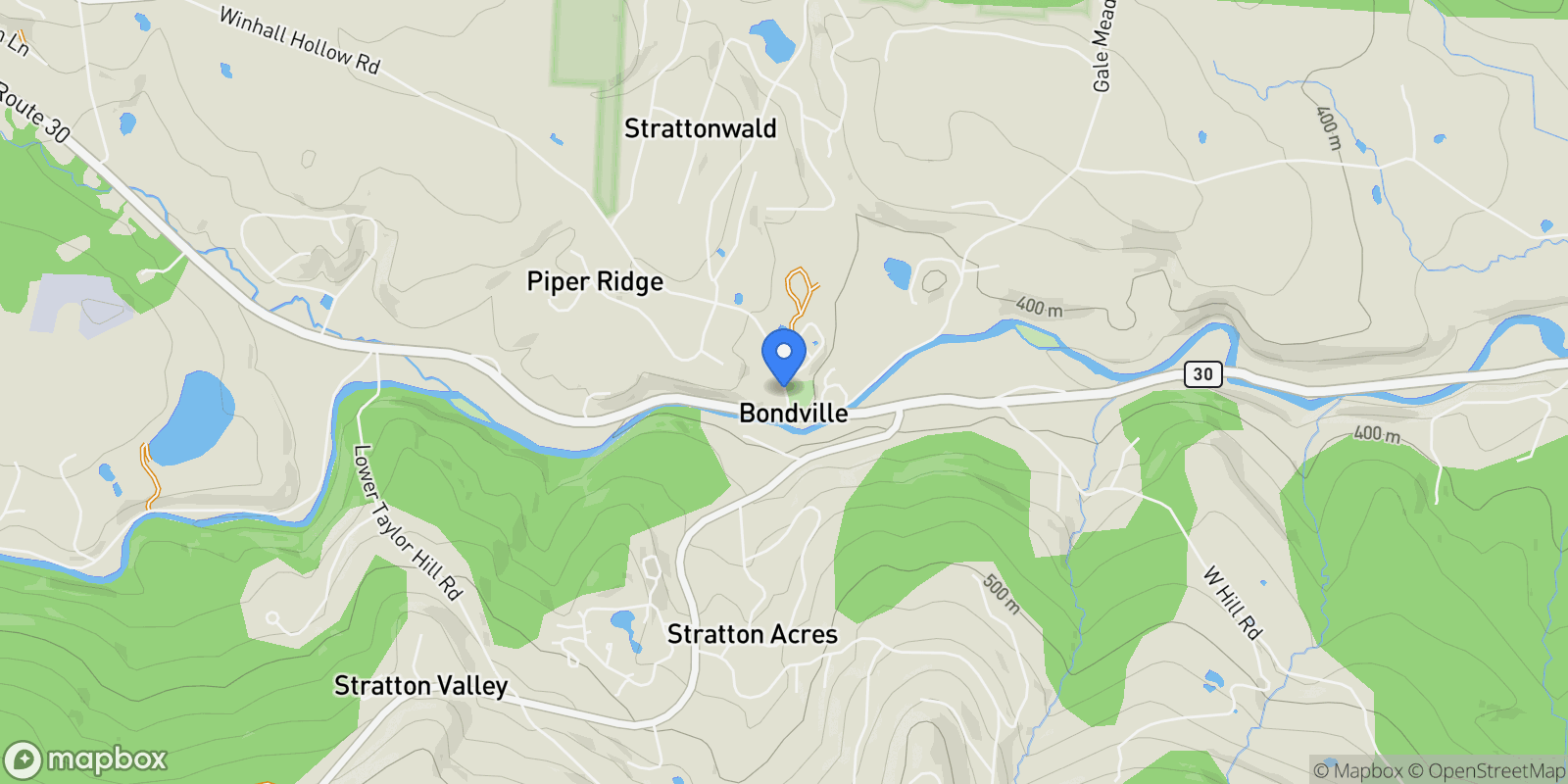 Map showing 3 Strattonwald Road, Winhall, VT 05340, Winhall, Vermont, United States.