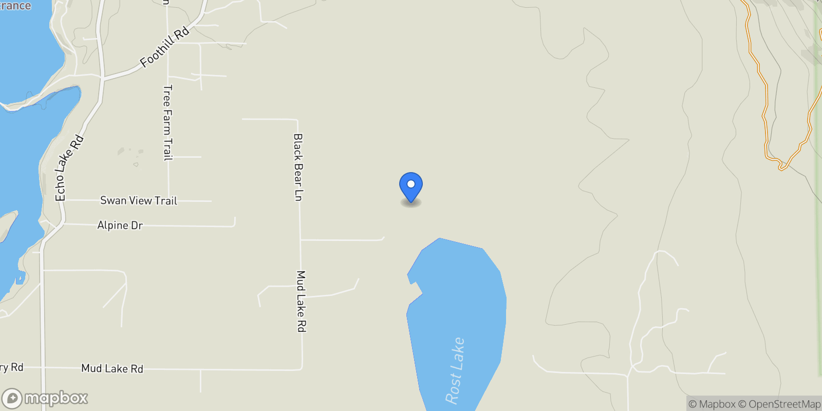 Map showing 895 Mud Lake Road, Bigfork, Montana, United States.