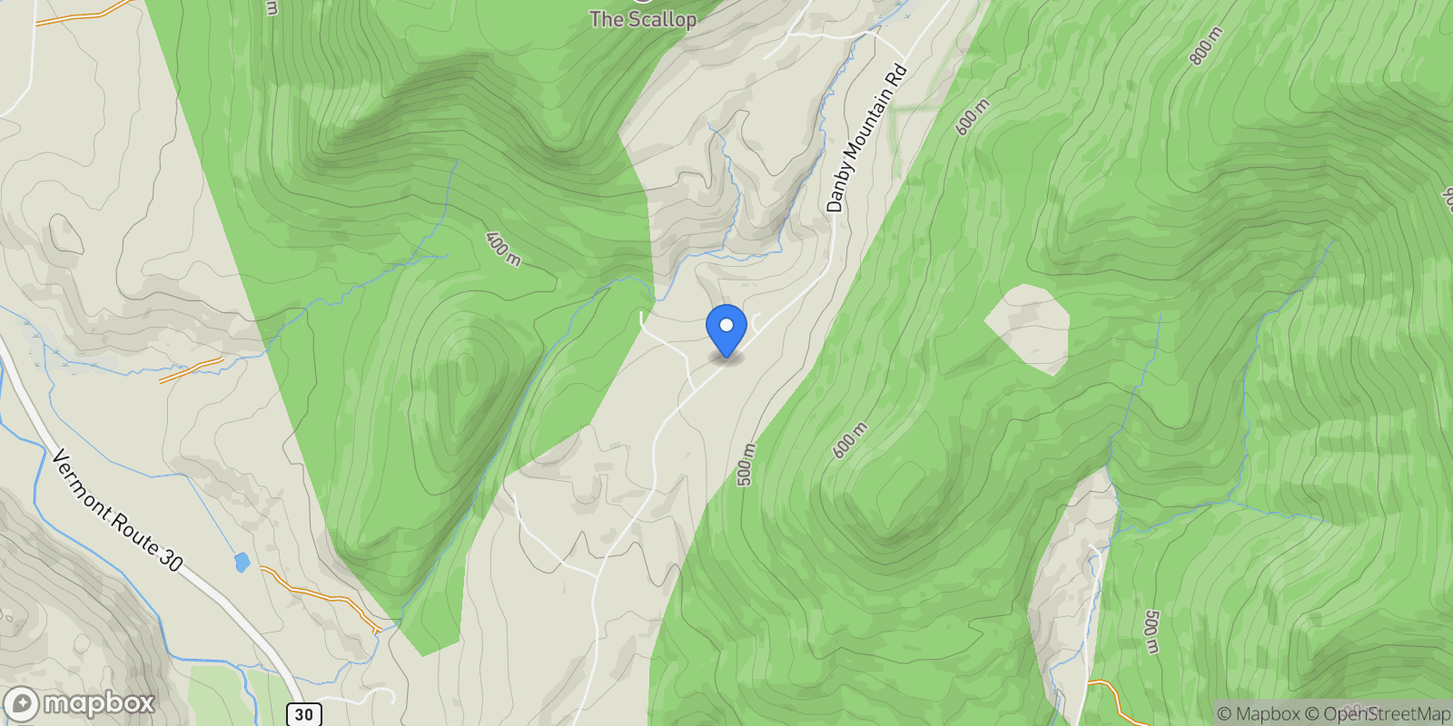 Map showing 2744 Danby Mountain Road, Dorset, VT 05251, Dorset, Vermont, United States.