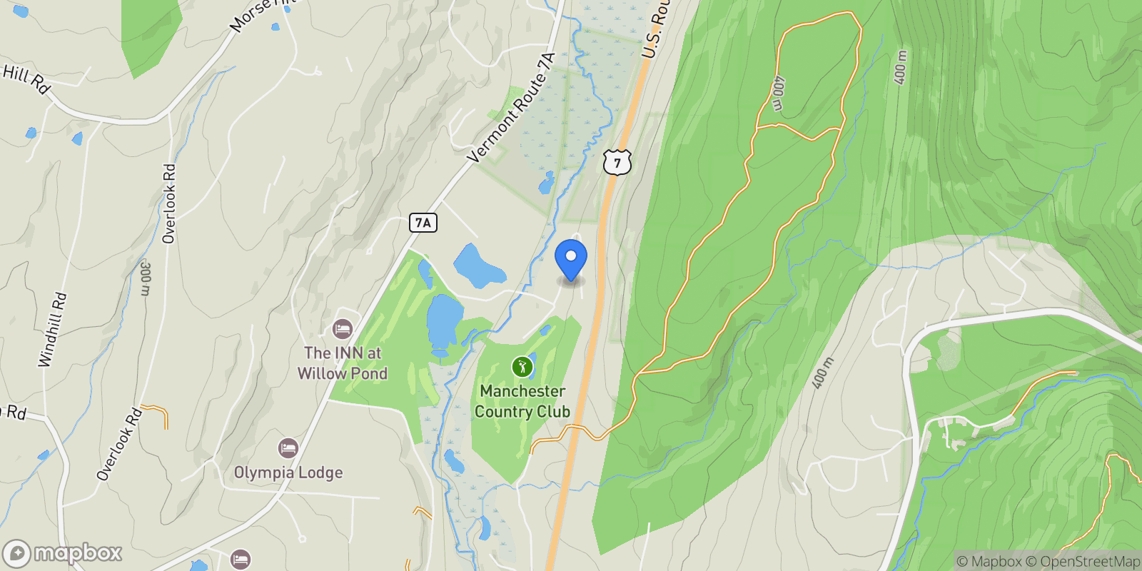 Map showing 550 Finbars Forest Road, Manchester, VT 05255, 05255, Vermont, United States.
