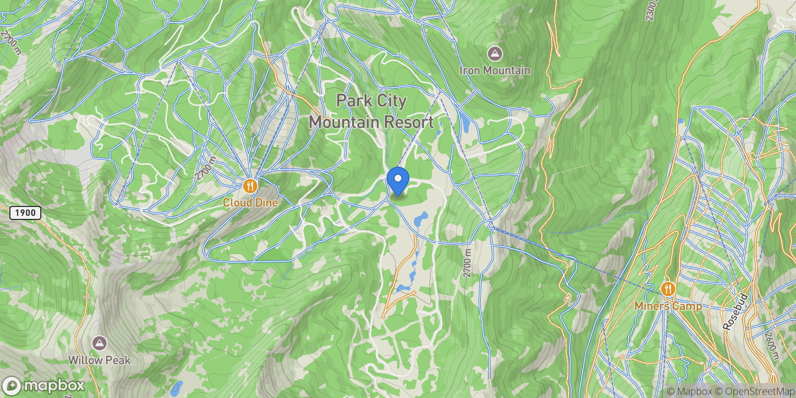 Map showing 253 WHITE PINE RD, Park City, Utah, United States.