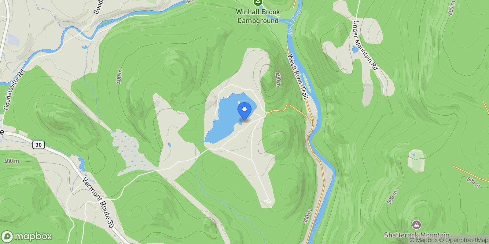 Map showing 1247 Cole Pond Road, Jamaica, VT 05343, Jamaica, Vermont, United States.