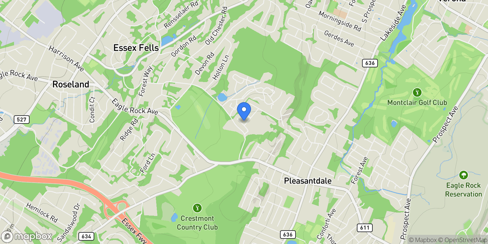 Map showing 2 Kinzel Lane, West Orange, NJ 07052, West Orange, New Jersey, United States.